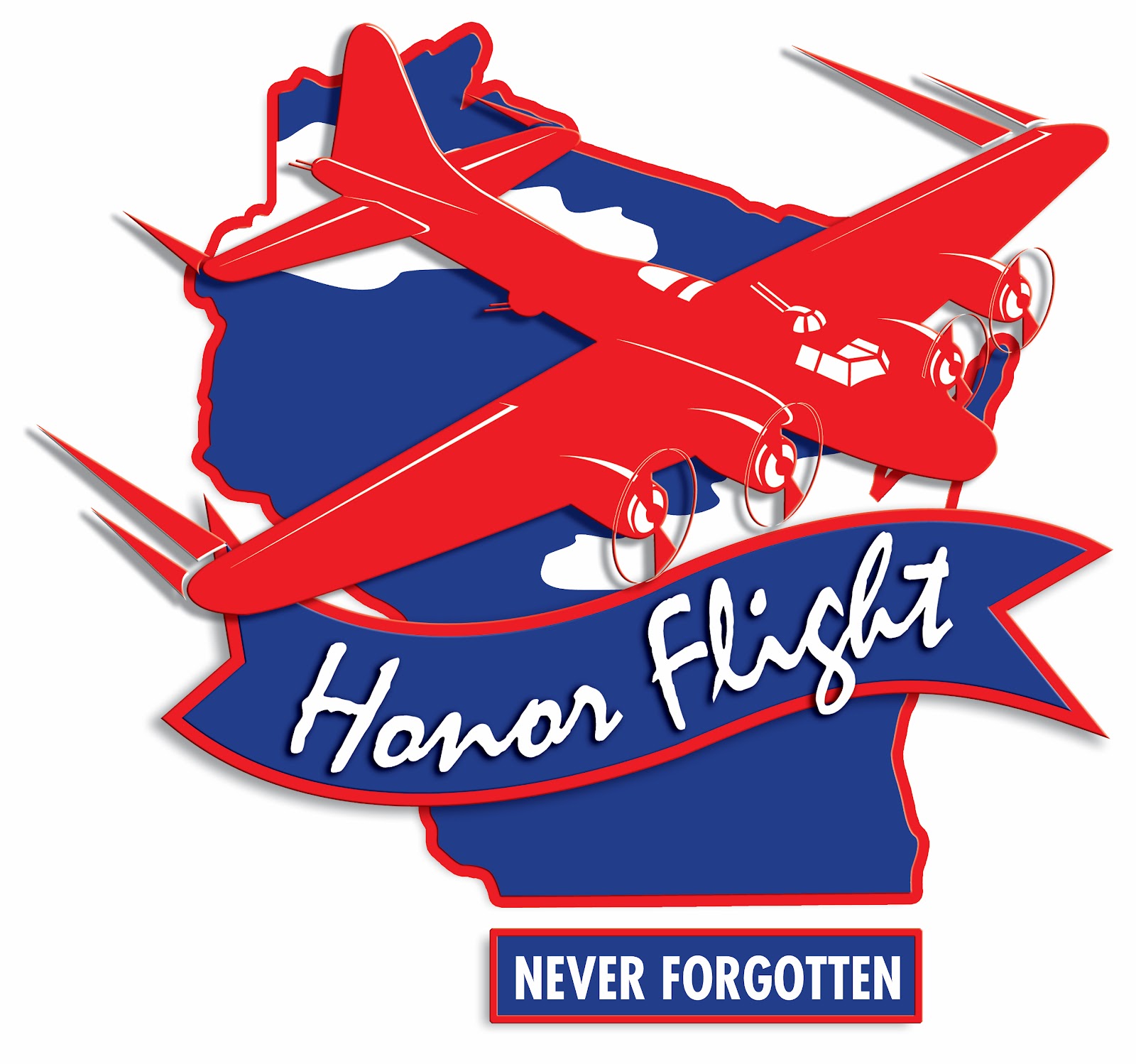 Never Forgotten Honor Flight Inc Logo